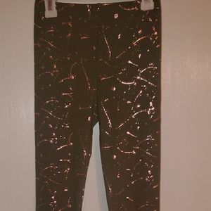 Pink Sparkle leggings kids 14/16 new